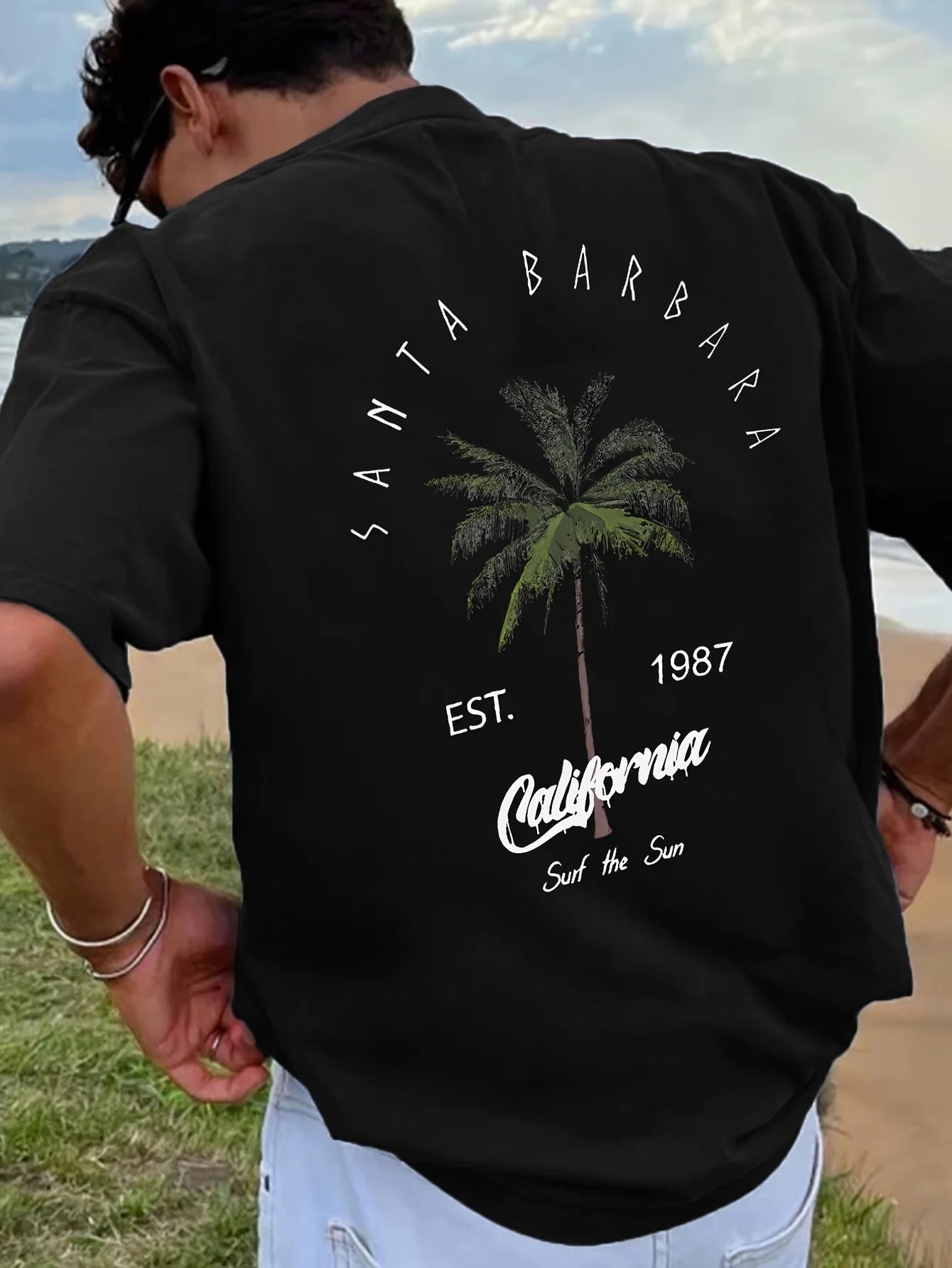 Breezy Coconut Tree Print Tee