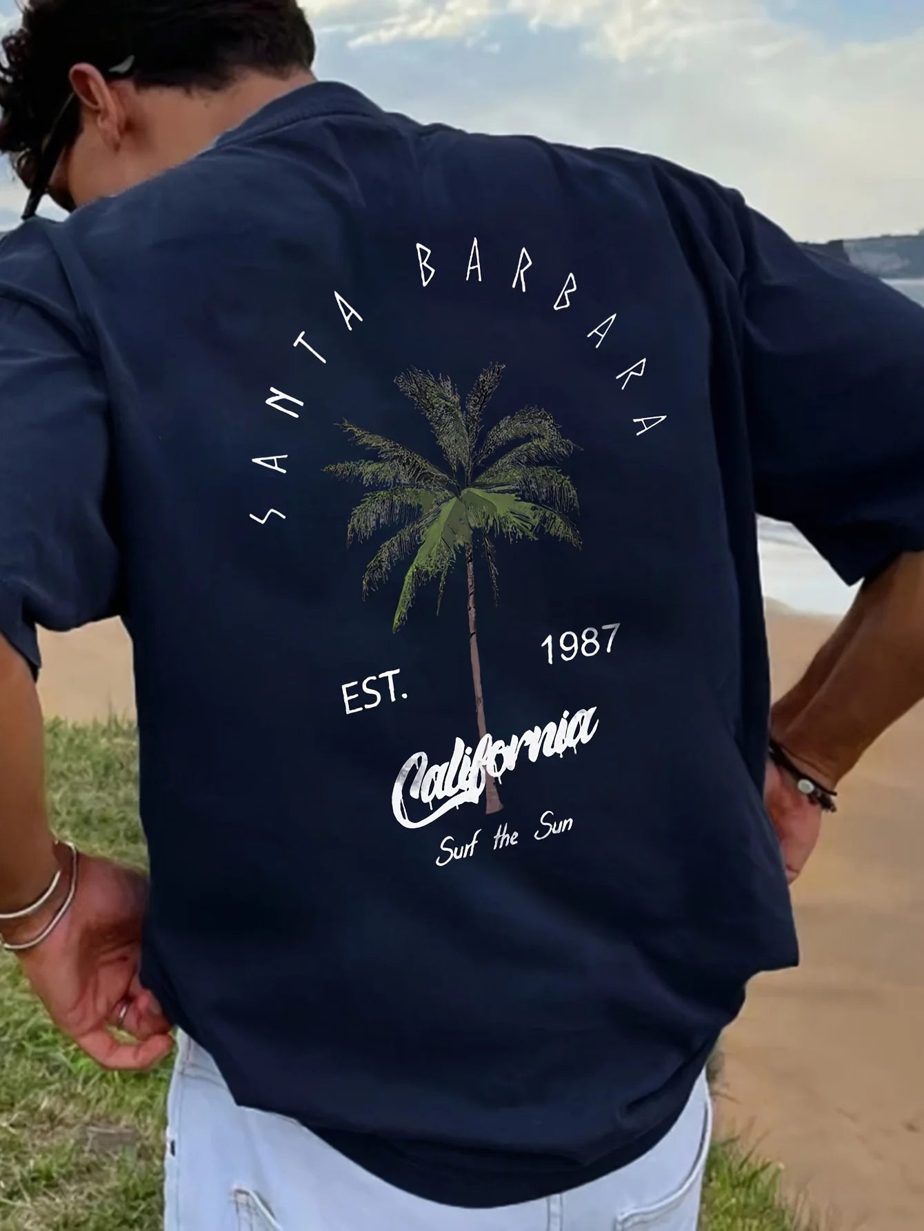 Breezy Coconut Tree Print Tee